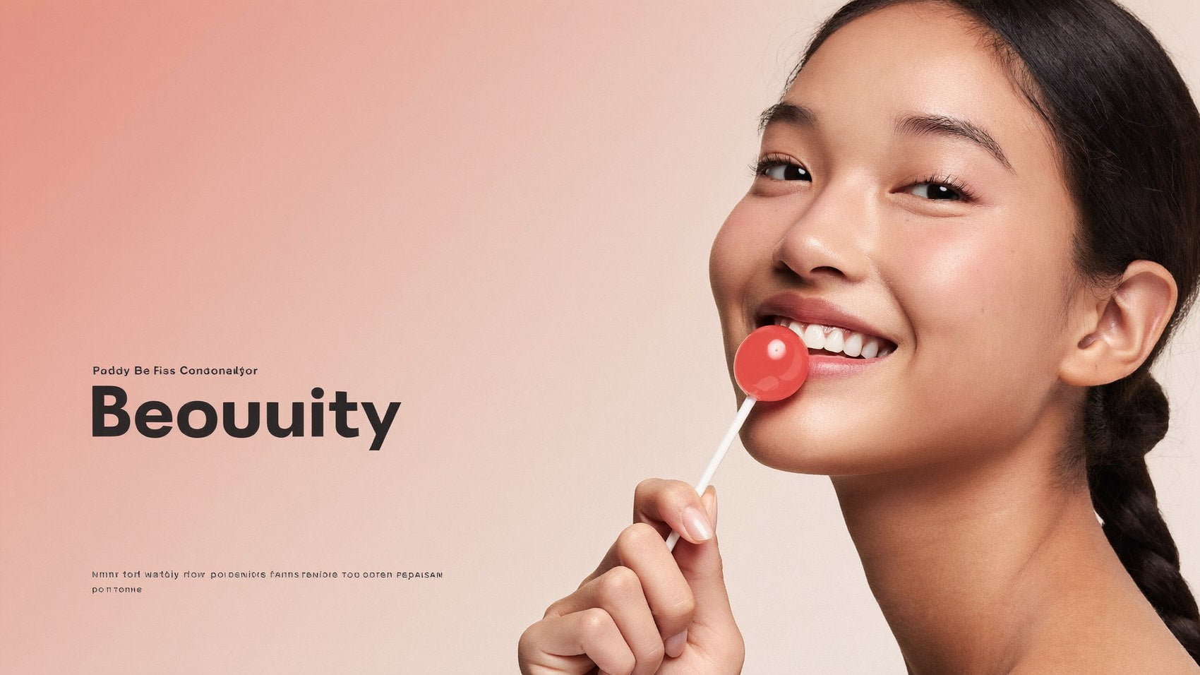 Woman enjoying a VitaPop collagen lollipop